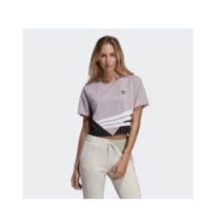 Adidas Cropped Tee Soft Vision/Black Size Small